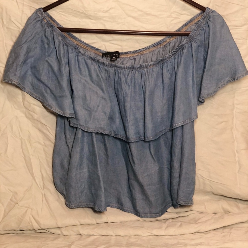 Denim Off the Shoulder Too